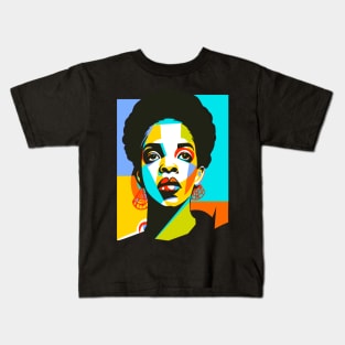 Lauryn Hill Popart Portrait Kids T-Shirt